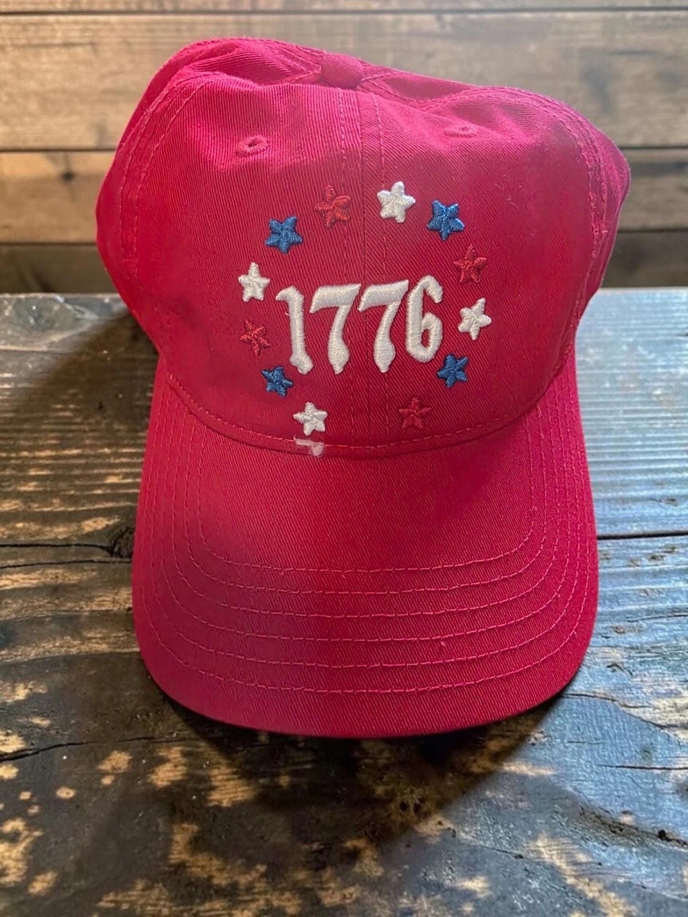 Red '1776' Embroidered Baseball Cap